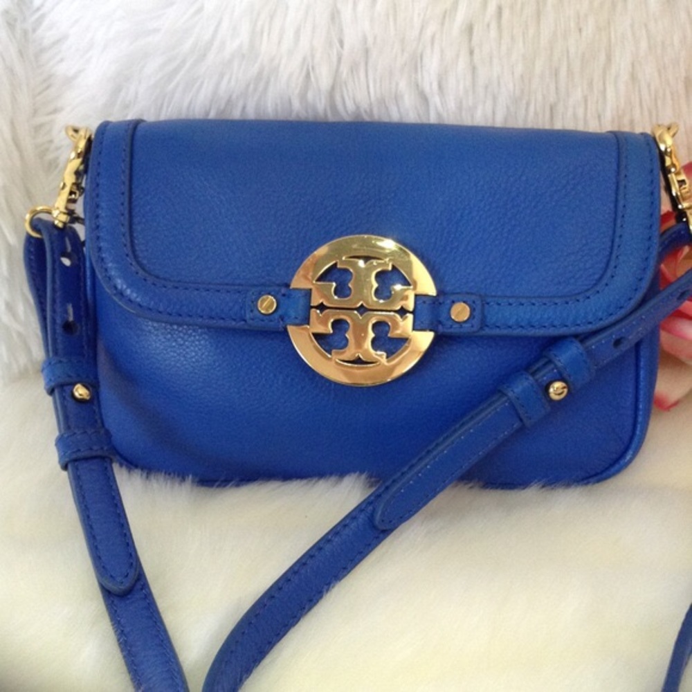 Tory Burch Jelly Blue Small Leather Cross body